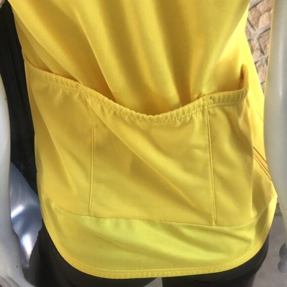 Performance 1/2 Zip Cycling Biking Tank with Pockets Yellow Women's Size Small - Picture 4 of 8